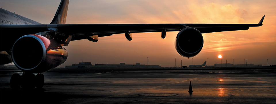 Sunset at Copenhagen Airport