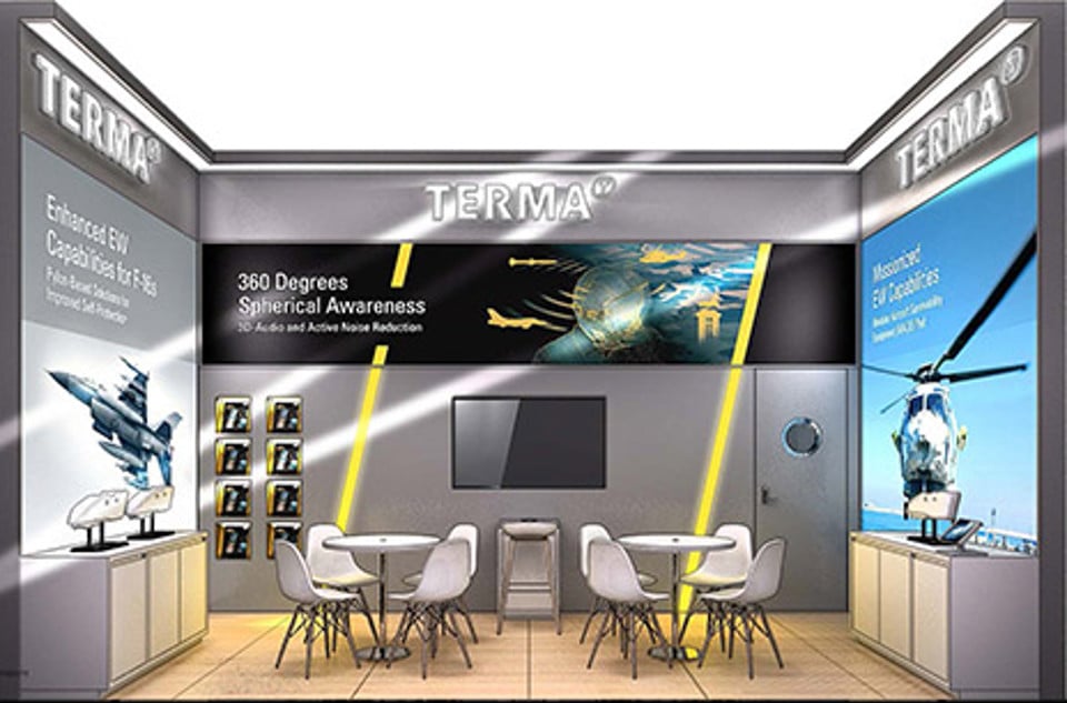 Terma booth at Singapore Airshow 2020.