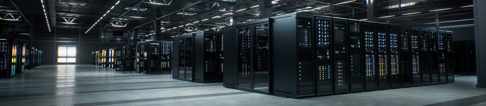 Datacenter server room.
