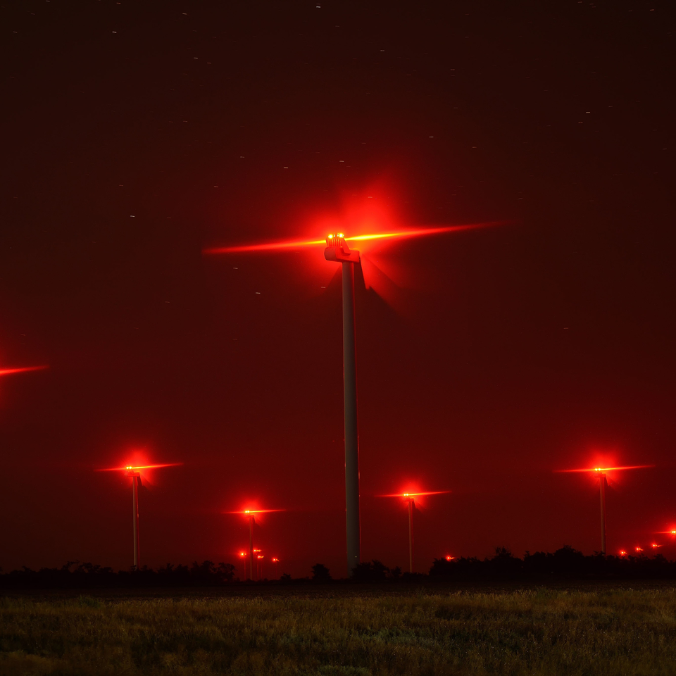 Aircraft Detection Lighting System, Wind Farm