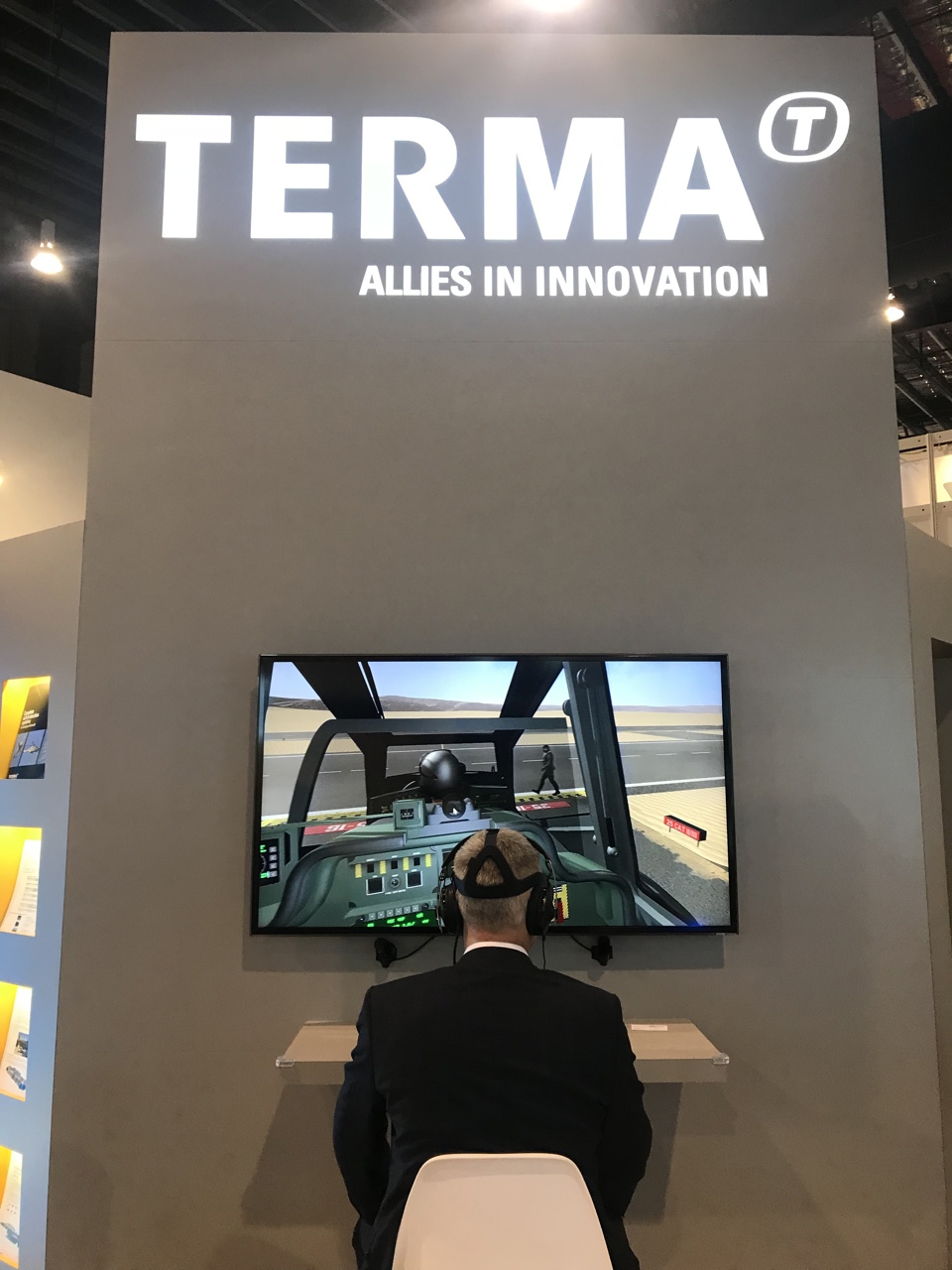 Virtual cockpit at Terma booth.