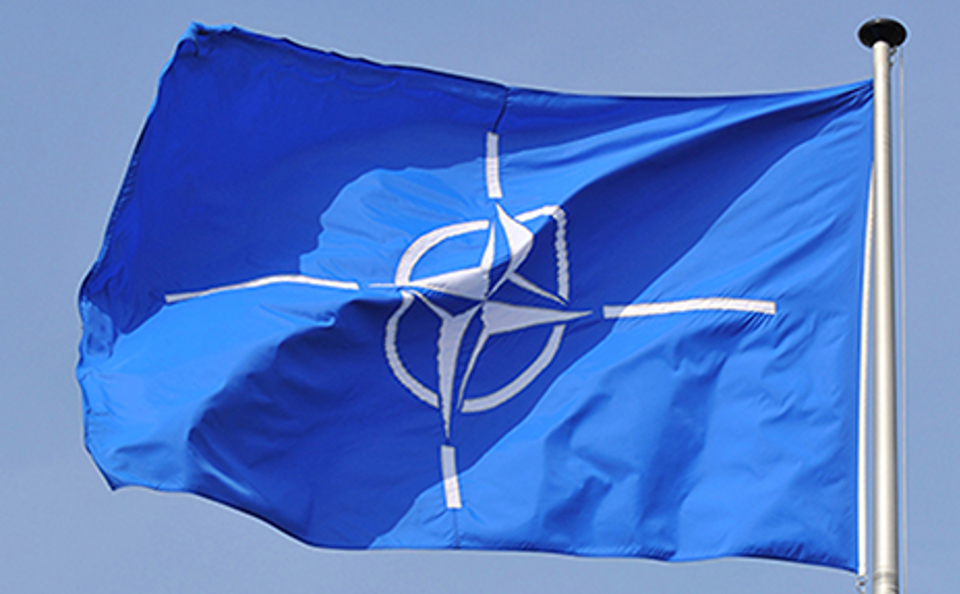 The NATO flag.