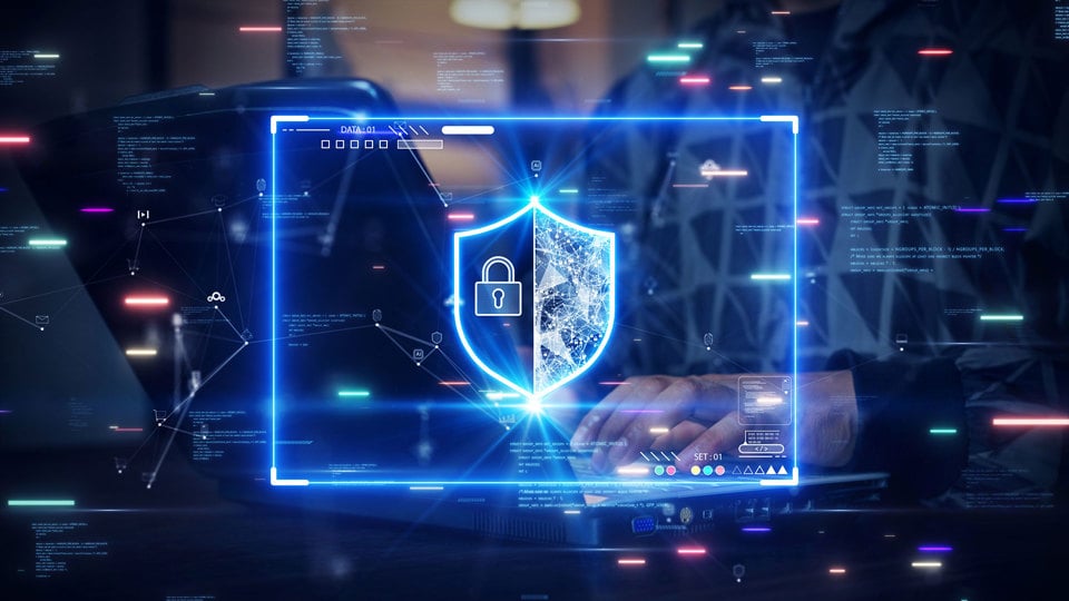 Lock showing cyber security.