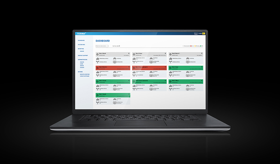 Terma Connect Dashboard.