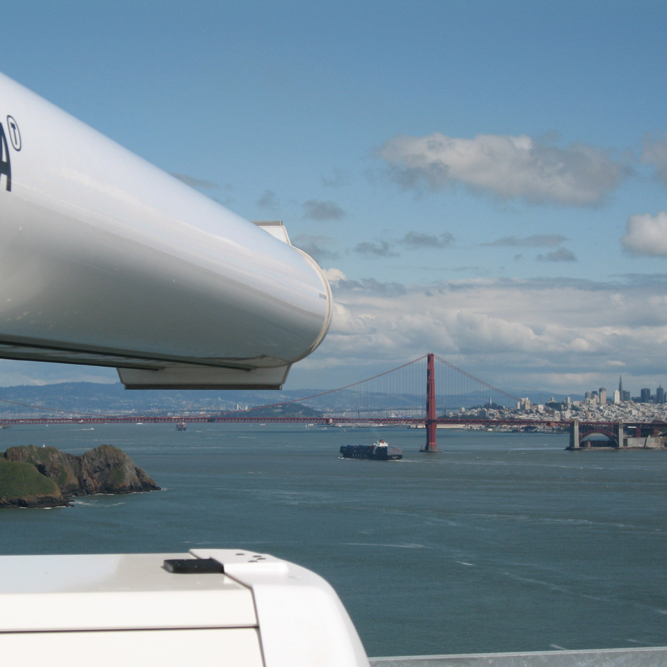 Terma SCANTER Coastal Surveillance of San Francisco Bay with the Golden Gate Bridge in the background.