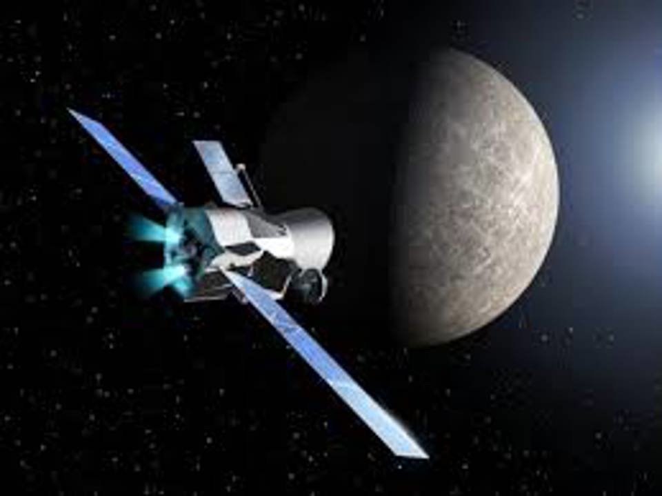 Mercurial BepiColombo satellite with Power Conditioning and Distribution Unit (PCDU) onboard.