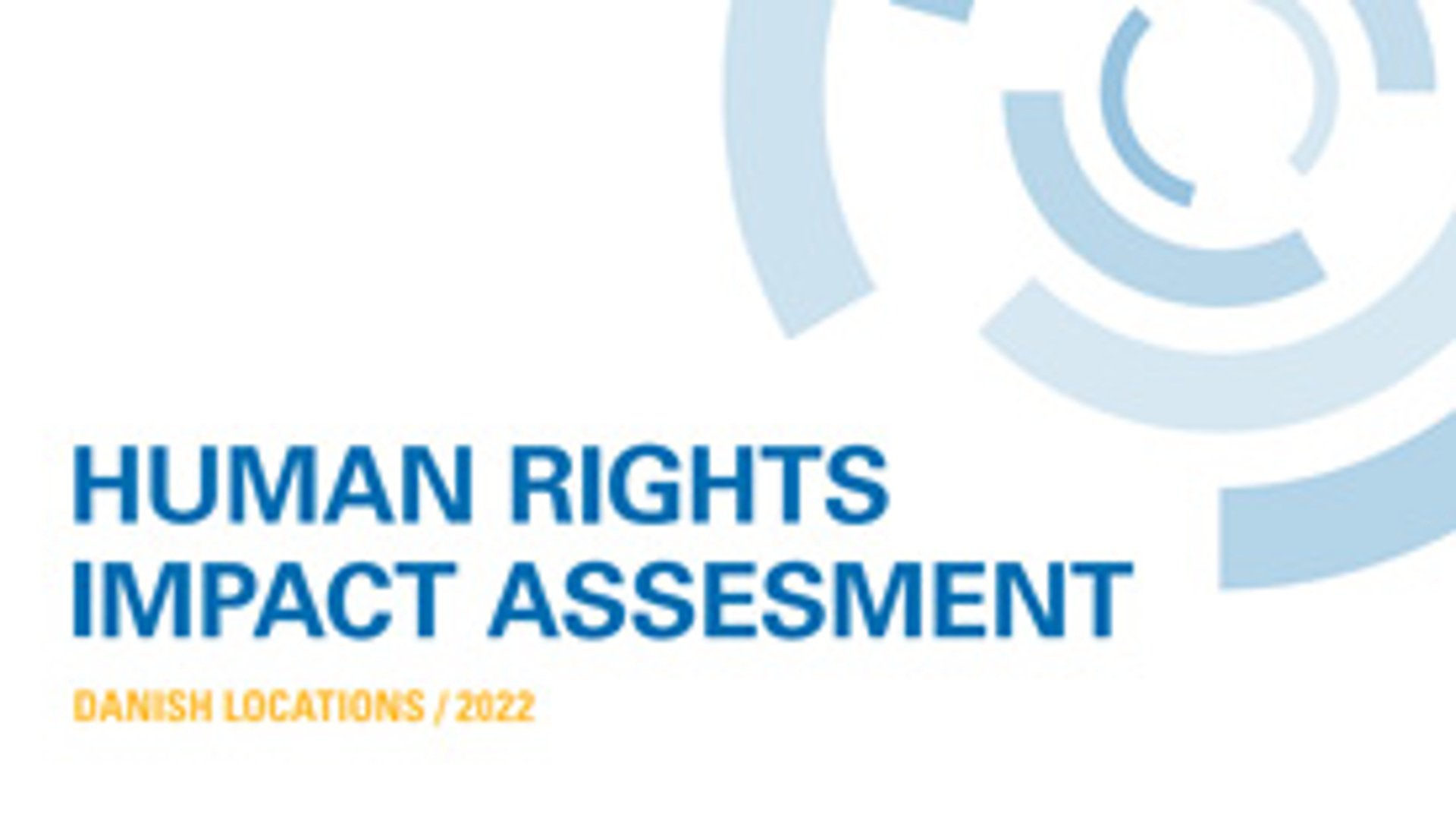 Human Rights Impact Assessment 2022 Cover