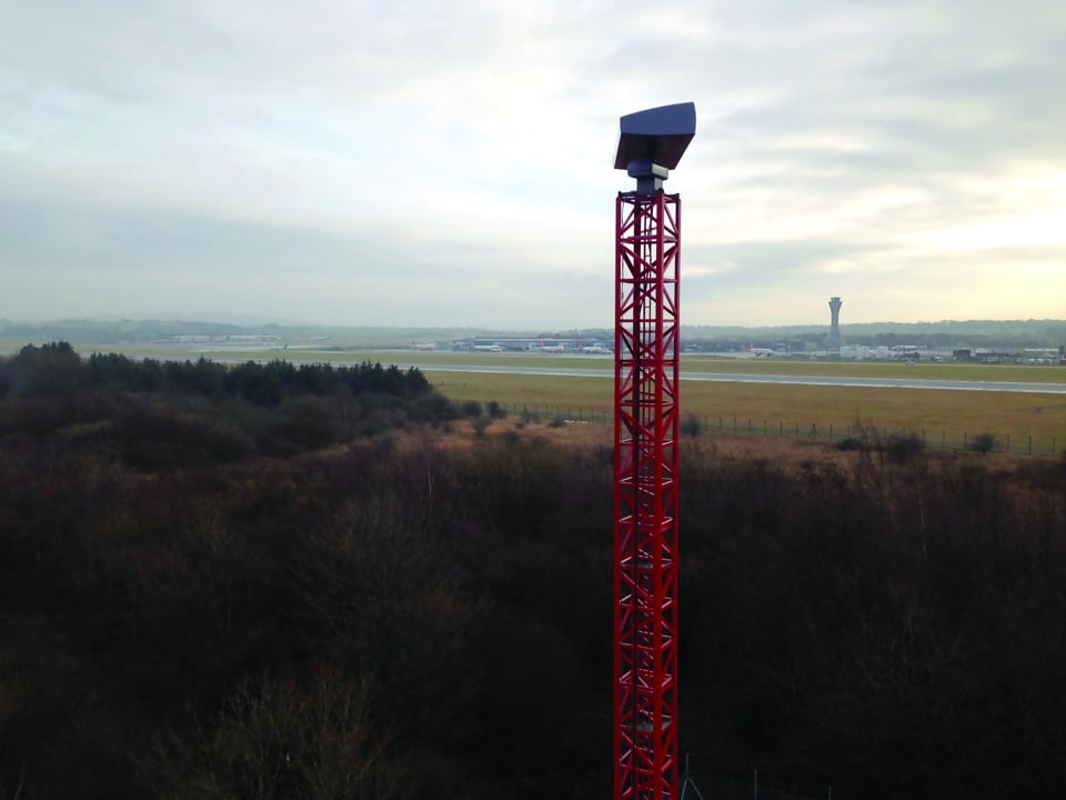 Edinburgh Airport, Scotland, protected by Terma SCANTER 4002 radar antenna
