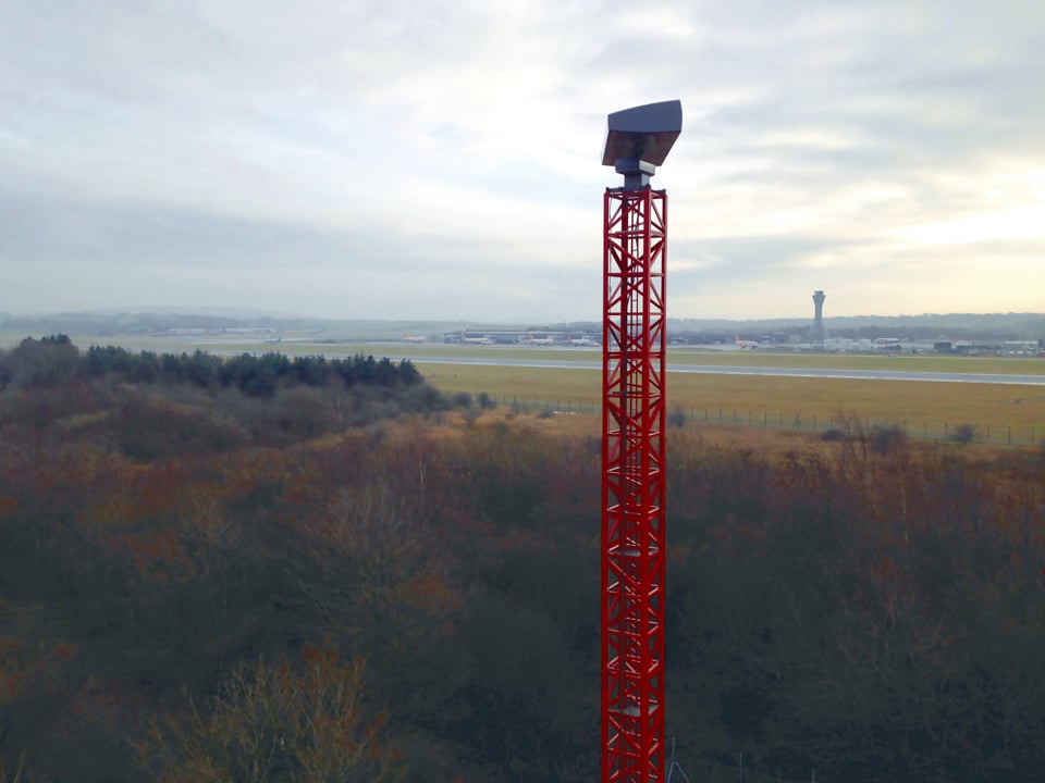 Edinburgh Airport, Scotland, protected by Terma SCANTER 4002 radar antenna