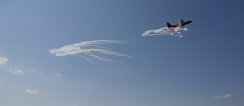 Aircraft with Terma self protection systems.