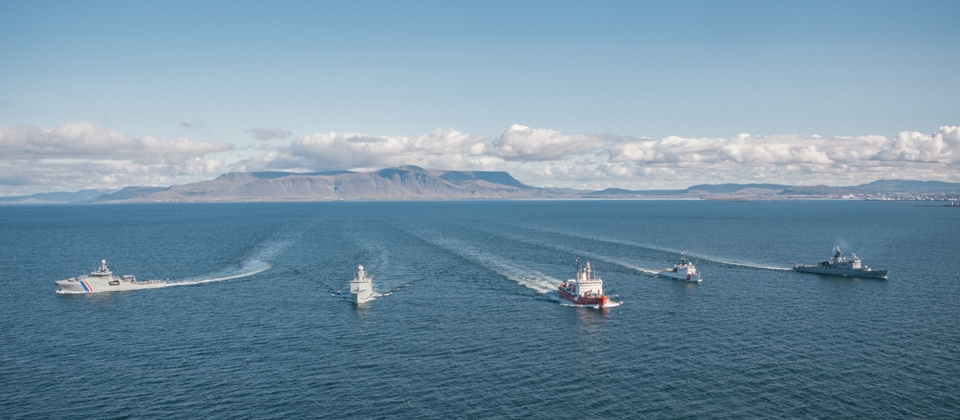 Navy vessels.