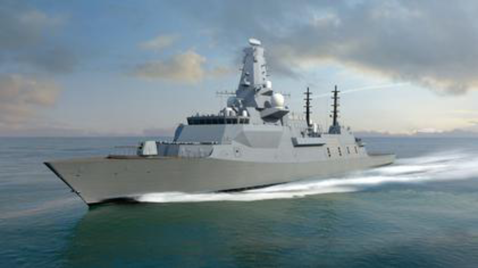 Terma SCANTER 6000 radar on a Type 26 global combat ship.