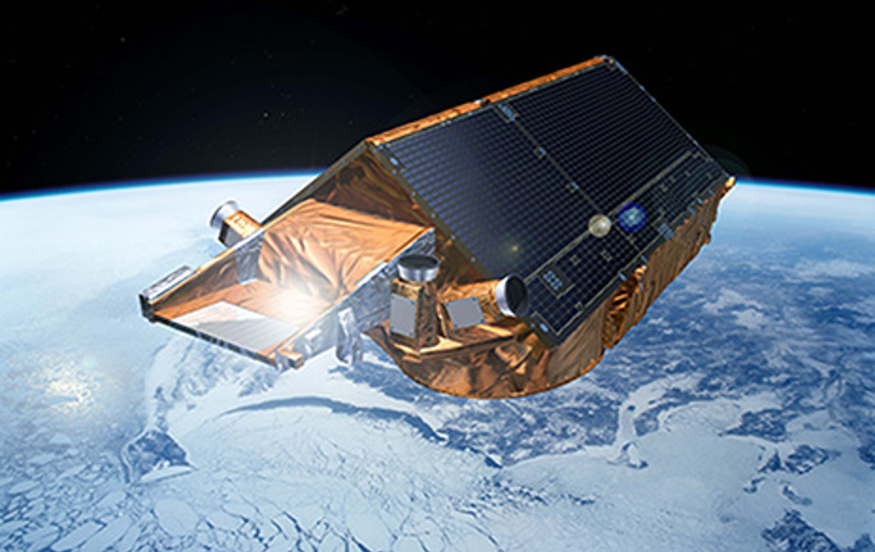 Drawings of star trackers on the European CryoSat-2 mission.
