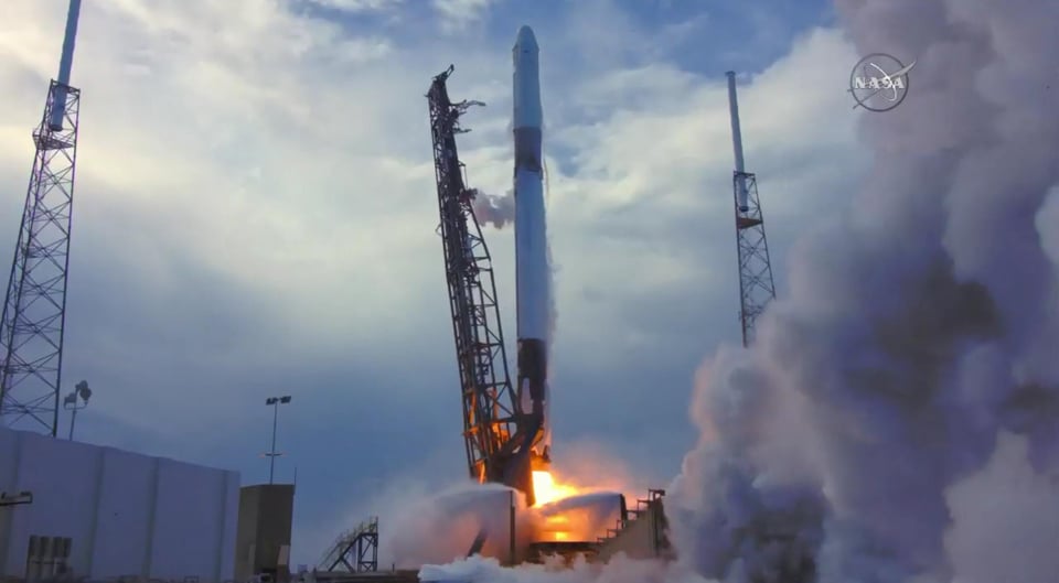 Launch of ASIM on a SpaceX Falcon 9 rocket from Cape Canaveral in Florida.