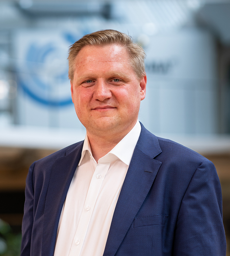 Portrait of Kasper Hyllested, Vice President Public Affairs and Communication at Terma