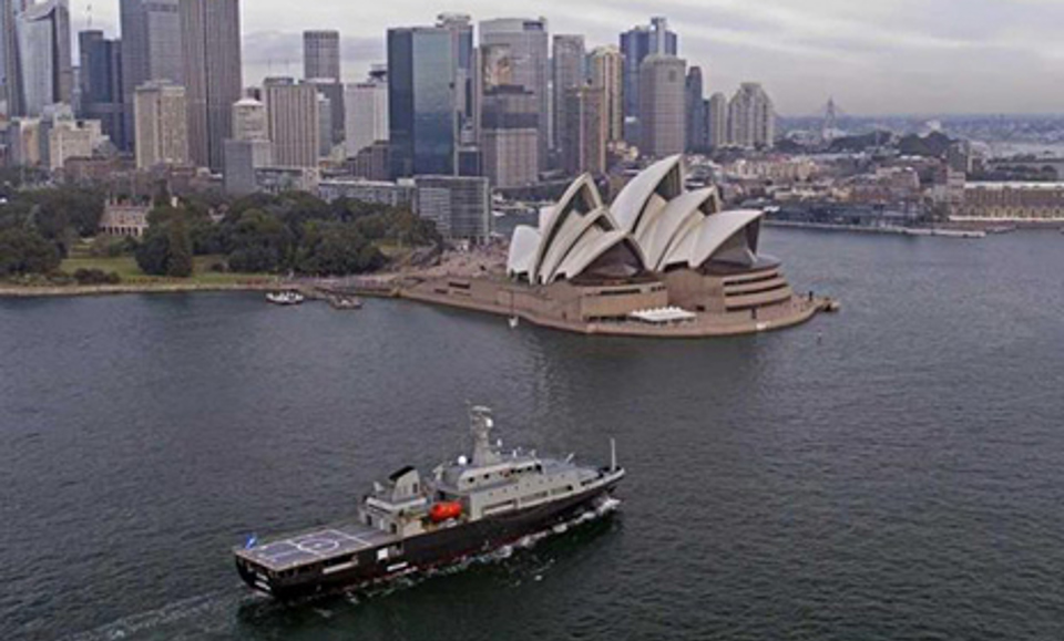 Australian Navys Mv Sycamore Arrives In Sydney.