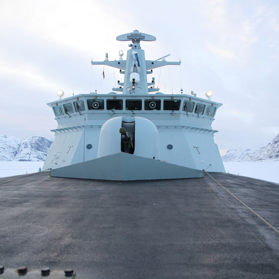 Arctic, P570 Knud Rasmussen, Icebreaking