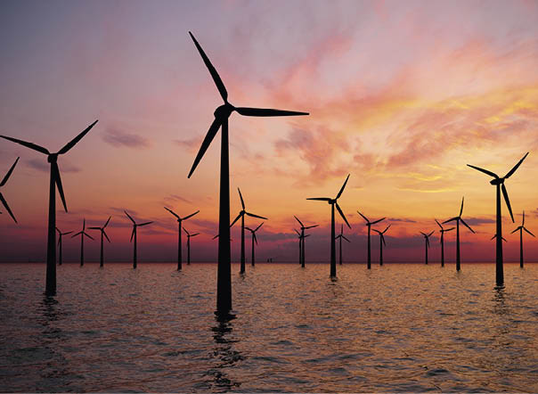 Offshore Wind Turbines Farm At sunset; Shutterstock ID 1454940068; purchase_order: -; job: -; client: -; other: -