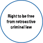 Right to be free from retroactive criminal law