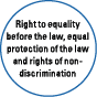 Right to equality before the law, equal protection of the law and rights of non-discrimination