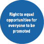 Right to equal opportunities for everyone to be promoted