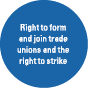 Right to form and join trade unions and the right to strike